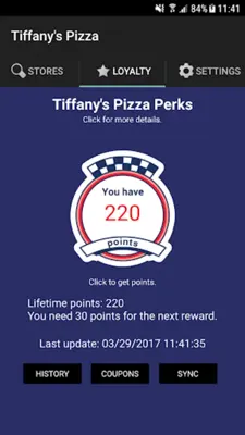 Tiffany's Pizza android App screenshot 0